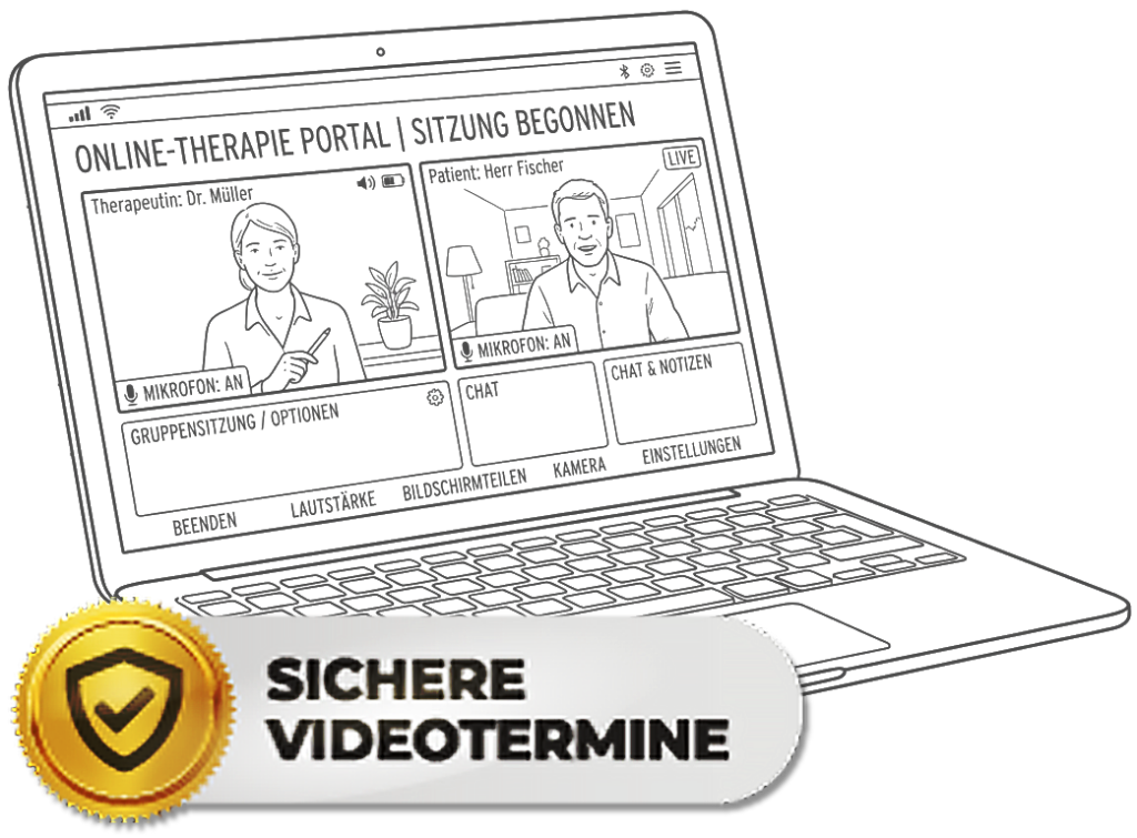 Psychotherapie Bad Tölz Wolfratshausen - Online-Sitzungen, verschlüsselte datenschutzkonforme Videoverbindung